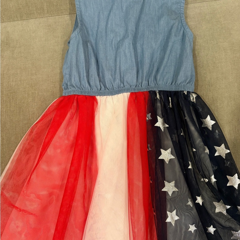 Disney Minnie Mouse Red White & Blue Star Dress - Picture 3 of 3